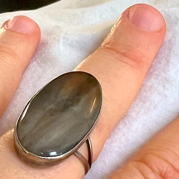 Montana Agate Statement Cocktail Ring - Picture 3 of 3